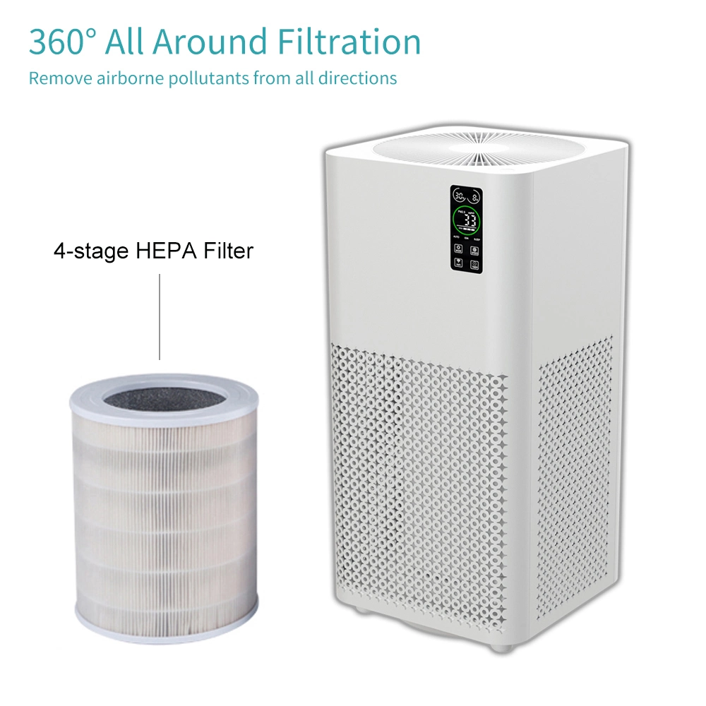 Smart Ionizer Air Purifier for Home Large Room, with H11 True HEPA Filter, Pm2.5 Air Quality Sensor