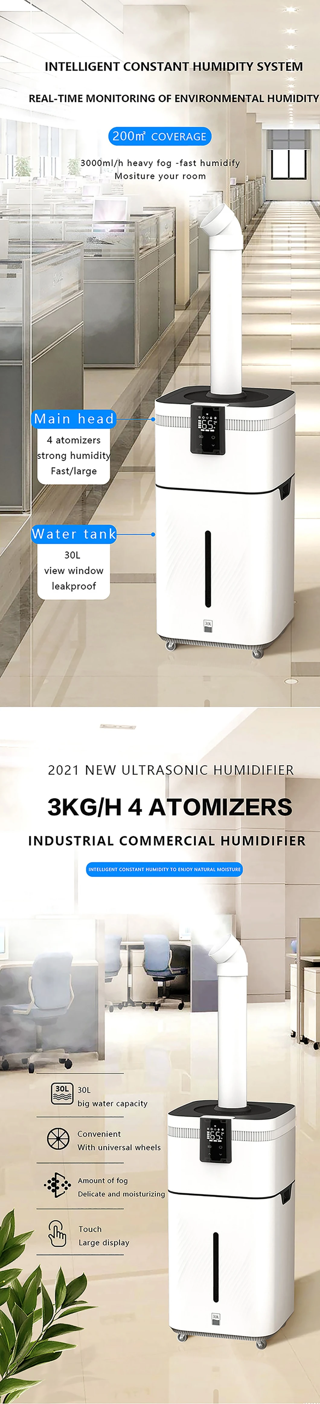 Wholesale Desktop Standing Air Purifier Home 29L Top Filling 3L/H Smart Remove Cool Mist Humidifie